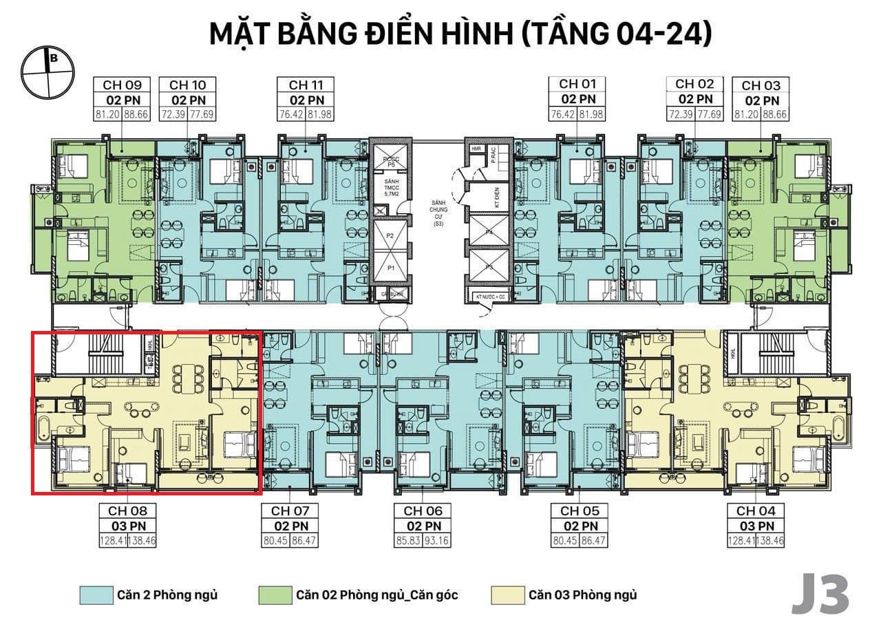 Chính chủ bán căn 3PN dự án Jade Square – View Nội Khu, vị trí đắc địa Phạm Văn Đồng